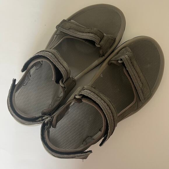 Teva Mens Hudson Outdoor Sandal SZ 12 Bungee Cord Leather Brown Athletic - Picture 7 of 8